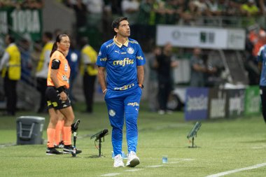 Sao Paulo (SP), 04/7/2024 - Coach Abel Ferreira in a match between Palmeiras and Santos, valid for the second leg of the 2024 Paulista Football Championship final, held at Allianz Parque, in Sao Paulo clipart