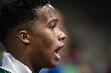 Sao Paulo (SP), Brezilya 04 / 7 / 2024 - Endrick, Palmeiras ve Santos arasında oynanan ve Sao Paulo 'daki Allianz Parque' da düzenlenen 2024 Paulista Futbol Şampiyonası finalinin ikinci ayağı için geçerli olan maçı kutluyor. 