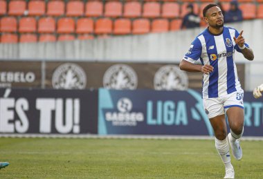Viseu (PT), 04 / 08 / 2024 - Wendel Silva Porto B oyuncusu, LIGA PORTUGAL SABSEG 'in 28. turu için geçerli olan Academico de Viseu x Porto B arasındaki maçta golü kutladı
