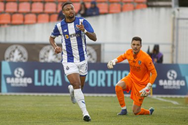 Viseu (PT), 04 / 08 / 2024 - Wendel Silva Porto B oyuncusu, LIGA PORTUGAL SABSEG 'in 28. turu için geçerli olan Academico de Viseu x Porto B arasındaki maçta golü kutladı