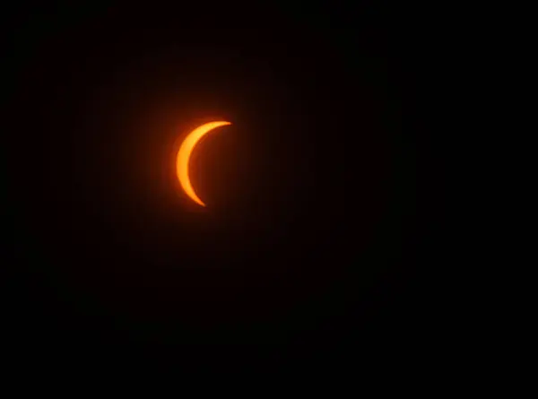 Espectáculo Del Eclipse Solar Ciudad Nueva York Una Tarde Fenomenal — Foto de Stock