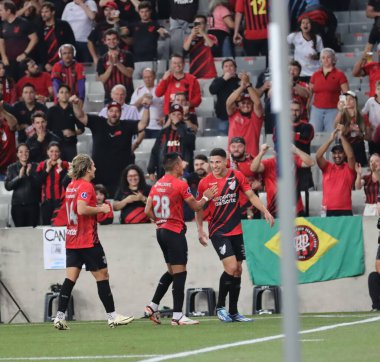 CURITIBA (PR), Brezilya 09 / 04 / 2024 - Athletico PR ile Rayo Zuliano arasındaki maç sırasında atletizm oyuncusu Lucas Esquivel, Dünya Kupası Sudamericana Grubu 'nun ikinci turu için geçerli