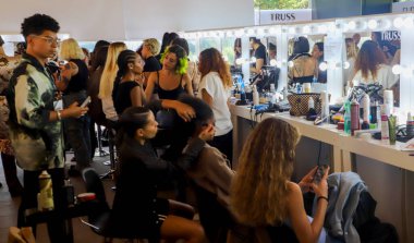 Sao Paulo (SP), 04.10.2024: 10 Nisan 2024 Çarşamba günü JK Iguatemi 'de yapılacak olan SPFW N57 moda gösterilerinin ikinci gününde Lilly Sarti markasının güzelliği.