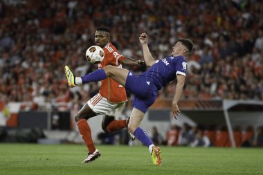 Lizbon (PT), 11 / 04 / 2024 - Lizbon 'daki Estadio da Luz' da düzenlenen Estadio da Luz 'da düzenlenen Avrupa Ligi çeyrek finallerinin birinci ayağı için geçerli olan SL Benfica x Olympique de Marseille - Maç için teklif