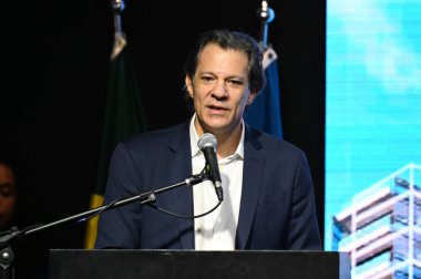 Sao Paulo (SP), 04 / 12 / 2024 - Fernando Haddad Brezilya Maliye Bakanı, (ANFAVEA) Ulusal Taşıt Üreticileri Birliği 'nin yeni genel merkezinin açılış töreninde 