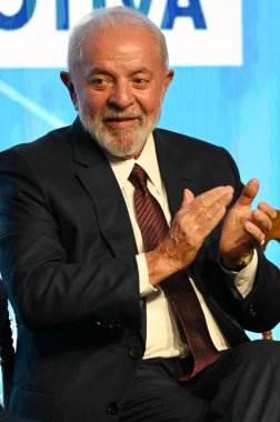 Sao Paulo (SP), 04 / 12 / 2024 - Luiz Inacio Lula da Silva (PT) Brezilya Cumhurbaşkanı, Motorlu Araçlar İmalat Ulusal Derneği 'nin (ANFAVEA) yeni genel merkezinin açılış töreninde