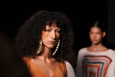 Sao Paulo (SP), Brezilya 04 / 12 / 2024 Catarina Mina defilesi SPFW N57 'de, bu Cuma, 12 Nisan 2024.