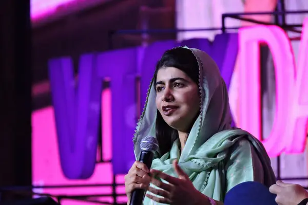 Sao Paulo 2024 Pákistánská Aktivistka Malala Yousafzai Pátek Odpoledne Zúčastnila — Stock fotografie