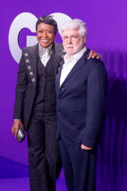 2024 GQ Creativity Awards. April 11, 2024, New York, New York, USA: (L-R) Mellody Hobson and George Lucas attend the 2024 GQ Creativity Awards at WSA on April 11, 2024 in New York City.  clipart