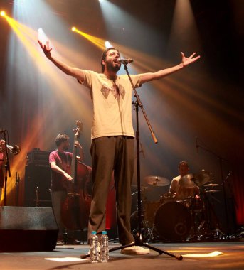 RIO DE JANEIRO (RJ) Brazil 04 / 13 / 2024 Salvador Sobral show, bu Cumartesi, 13 Nisan 2024, Rio de Janeiro şehrinin güneyindeki Flamengo Park 'ta. (Fotoğraf: Onofre Veras / Theenews2 / Depozito Fotoğrafları) 