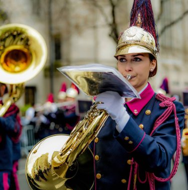 5. Cadde 'deki New York Yunanistan' ın Bağımsızlık Günü Geçidi. 14 Nisan 2024, New York, ABD: Yunan Bağımsızlık Günü ruhunu 5. Cadde 'de yapılan geçit töreniyle yaşayın