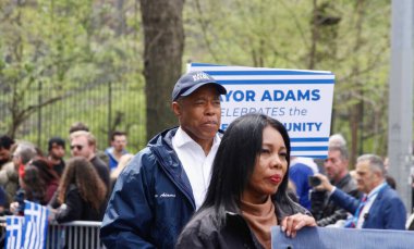 2024, 85. Yunan Bağımsızlık Günü Geçidi. 14 Nisan 2024, New York, ABD: 2024, 85. Yunan Bağımsızlık Günü, New York 'ta 64. ve 79. caddelerde New York Belediye Başkanı Eric Adams' ın eşliğinde 13: 30 'da gerçekleşti.