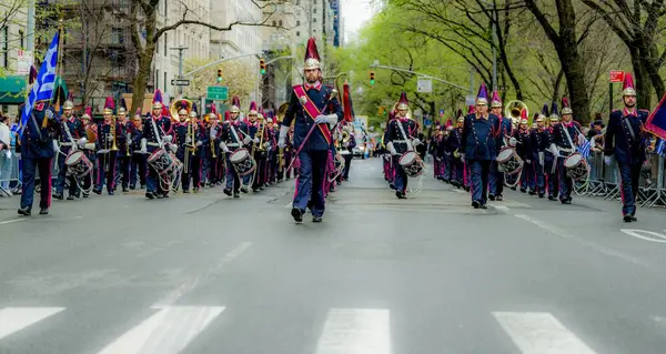 New York Greek Independence Day Parade 5Th Ave April 2024 — Stock Photo, Image