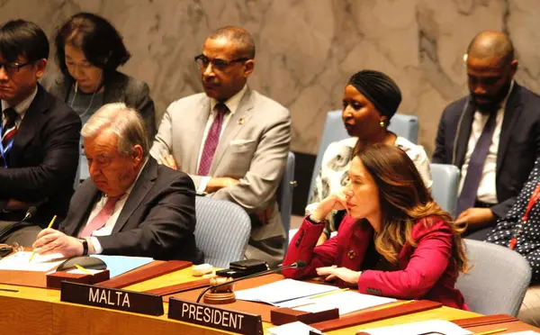Sitzung Des Sicherheitsrates Die Lage Nahen Osten April 2024 Vereinte — Stockfoto
