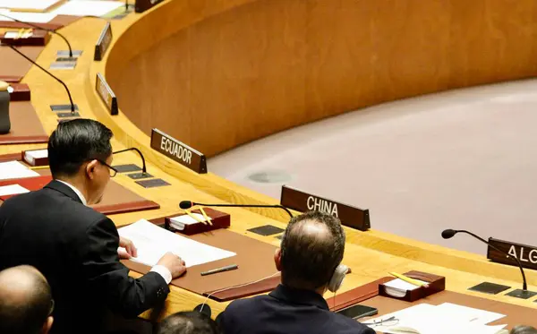 Spotkanie Rady Bezpieczeństwa Sytuacja Bliskim Wschodzie Kwietnia 2024 Organizacja Narodów — Zdjęcie stockowe