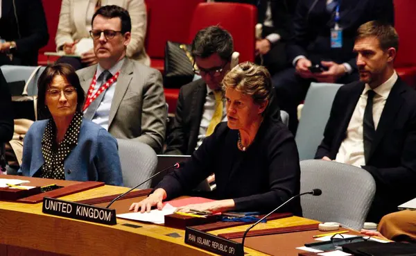 Sitzung Des Sicherheitsrates Die Lage Nahen Osten April 2024 Vereinte — Stockfoto