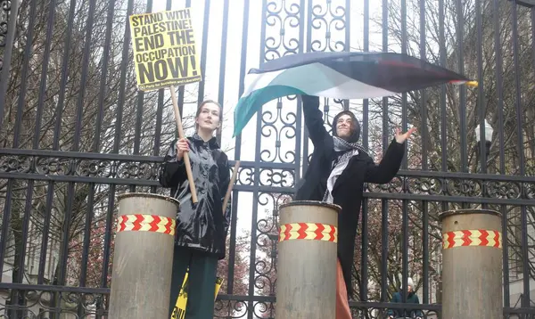 Protesta Israeliana Alla Columbia University New York Aprile 2024 New — Foto Stock