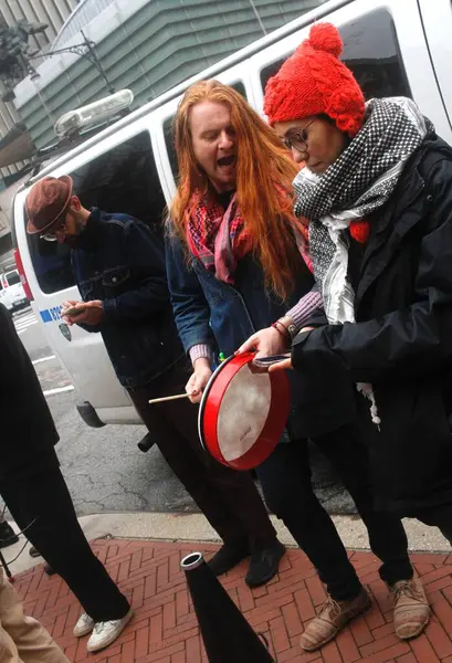 New York Taki Columbia Üniversitesi Nde Srail Karşıtı Protestolar Nisan — Stok fotoğraf