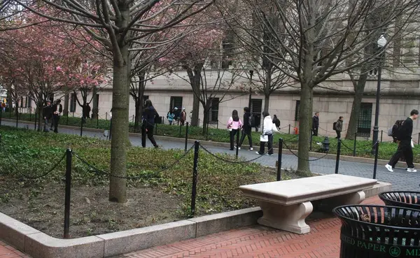 New York Taki Columbia Üniversitesi Nde Srail Karşıtı Protestolar Nisan — Stok fotoğraf