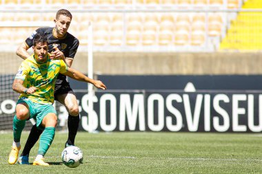 Viseu (PT), 04 / 21 / 2024 - Estadio Municipal 'da düzenlenen LIGA PORTUGAL SABSEG' in 30. turu için geçerli olan Academico de Viseu x CD Mafra arasındaki maçta Faleplayer of Academico de Viseu