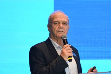 SAO PAULO (SP) Brezilya 04 / 19 / 2024 Paulo Wanderley, Brezilya Olimpiyat Komitesi Başkanı uzmanlar ve sporcuların Paris 2024 Olimpiyatları ve Engelliler Olimpiyatları 'nda Brezilya' nın zorluklarını tartışacakları bir seminer sırasında