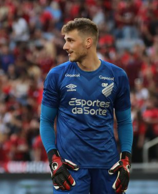 CURITIBA (PR), 04 / 21 / 2024 Athletico PR kalecisi Bento, bu pazar öğleden sonra Ligga Arena 'da düzenlenen Brezilya Serisi A Şampiyonası' nın 3. turu için geçerli olan Internacional ile oynanan maçta 