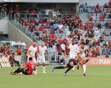 CURITIBA (PR), Brazil 04 / 21 / 2024 - Bu pazar öğleden sonra Ligga Arena 'da düzenlenen Brezilya Serisi A Şampiyonası' nın 3. turu için geçerli olan Internacional ile Athletico PR arasındaki maç