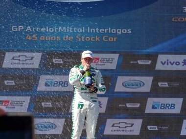 SAO PAULO, Brezilya (SP) - 04 / 21 / 2024 - Sao Paulo 'nun güneyindeki Interlagos Racetrack' te bu Pazar öğleden sonra Stock Car Pro Serisinin üçüncü etabının görüntüsü. Sürücü Gaetano di Mauro sahne birincisi oldu 