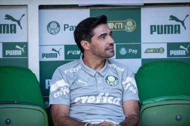 Sao Paulo (SP), Brezilya 04 / 21 / 2024 - BRASILEIRAO ile PALMEIRAS maçı 21 Nisan 2024. 