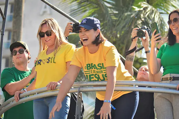 Rio Janeiro Brasil 2024 Agir Defesa Presidente Jair Bolsonaro Rio — Fotografia de Stock
