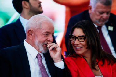 Brasilia (DF), 04 / 22 / 2024 - Brezilya Cumhuriyeti Başkanı Luiz Inacio Lula da Silva ve First Lady Janja, İnanç Programını oluşturan Geçici Tedbir 'i imzaladığı bir etkinlikte