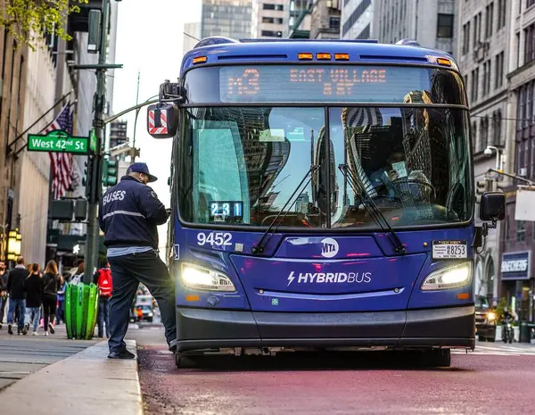 Mta Gratis Busexperiment Eindigt Cut New Yorks Budget April 2024 — Stockfoto
