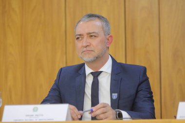 BRASILIA (DF) Brezilya 04 / 22 / 2024 Palacio do Planalto 'daki Terra da Gente töreninden sonra, bu pazartesi, 22 Nisan 2024. 