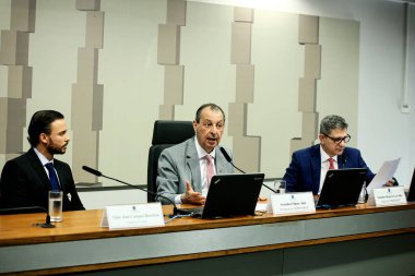 Brasilia (DF), 04 / 24 / 2024 - Sayın Vitor Jose Campos Bourbon (Şirket Flodim), Komite Başkanı: Senatör Omar Aziz, Senato Parlamento Soruşturma Komitesi ve Senatör Rogerio Carvalho (Raportör) soruşturması
