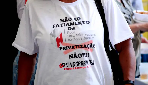 Rio Janeiro Brazílie Jednotkách Veřejného Zdraví Během Stávky Zůstávají Zaměstnanci — Stock fotografie