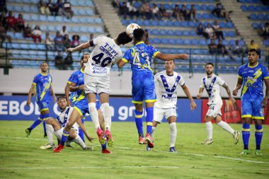 CARACAS (VE) 04 / 24 / 2024 Zuliano ile Paraguay 'dan Sportivo Ameliano arasında oynanan karşılaşmada, Caracas kentindeki Brigido Iriarte Ulusal Stadyumu' nda Conmebol Sul-Americana için geçerlidir.