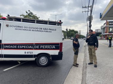 Sao Paulo (SP), Brezilya 04 / 25 / 2024 - Sao Paulo Sivil Polisi, Porsche Vehicle App Vehicle arasındaki kaza yeri olan Av Salim Farah Maluf hakkında soruşturma başlattı 