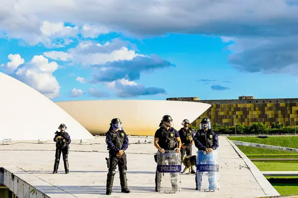 Brasilia Brezilya 2024 Özgür Toprak Gösterisi Sırasında Perşembe Öğleden Sonra — Stok fotoğraf
