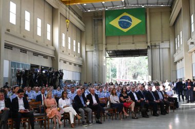 SAO JOSE DOS CAMPOS (SP) 04 / 26 / 2024 - Cumhurbaşkanı Luiz Inacio Lula da Silva, First Lady Janja ve Başkan Yardımcısı Geraldo Alckmin Havacılık Teknoloji Enstitüsü 'nün (ITA) tesislerini ziyaret ettiler). 