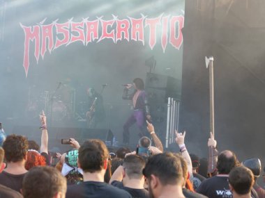 SAO PAULO, (SP) - 04 / 26 / 2024 - SUMMMER BREEZE / SHOW / SP - Sao Paulo 'nun batısındaki Memorial da America Latin Amerika' da düzenlenen Yaz Esintisi Festivali 'nin ilk günü Katliam Grubu Performansı.