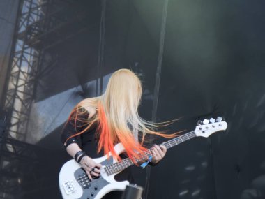 Sao Paulo (SP), Brezilya 04 / 27 / 2024 - Bu Cumartesi, 27 Nisan 2024 tarihinde, Sao Paulo 'nun batısındaki Memorial da America Latina' da düzenlenen Summer Breeze festivalinin ikinci gününde Nervosa grubunun performansı.