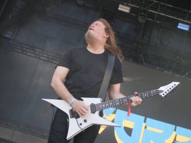 Sao Paulo (SP), Brezilya 04 / 27 / 2024 - Bu Cumartesi, 27 Nisan 2024 tarihinde, Sao Paulo 'nun batı bölgesindeki Memorial da America Latina' da düzenlenen Summer Breeze festivalinin ikinci gününde Forbidden grubunun performansı