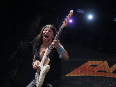 Sao Paulo (SP), Brezilya 04 / 27 / 2024 - Bu Cumartesi Sao Paulo 'nun batısındaki Memorial da America Latina' da düzenlenen Summer Breeze festivalinin ikinci gününde Gamma Ray grubunun sunumu. 