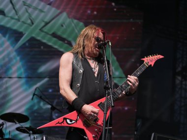 Sao Paulo (SP), Brezilya 04 / 27 / 2024 - Bu Cumartesi Sao Paulo 'nun batısındaki Memorial da America Latina' da düzenlenen Summer Breeze festivalinin ikinci gününde Gamma Ray grubunun sunumu. 