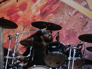 Sao Paulo (SP), Brezilya 04 / 27 / 2024 - Bu Cumartesi Sao Paulo 'nun batısındaki Memorial da America Latina' da düzenlenen Summer Breeze festivalinin ikinci gününde Gamma Ray grubunun sunumu. 