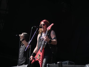 Sao Paulo (SP), Brezilya 04 / 27 / 2024 - Bu Cumartesi Sao Paulo 'nun batısındaki Memorial da America Latina' da düzenlenen Summer Breeze festivalinin ikinci gününde Gamma Ray grubunun sunumu. 