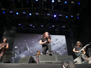 SAO PAULO, Brezilya 04 / 27 / 2024 Gama Ray grubu tarafından yapılan Performans Summer Breeze festivalinin ikinci gününde Latin Amerika Memorial 'da, Sao Paulo' nun batı yakasında, 27 Nisan 2024. 