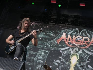 SAO PAULO, Brezilya 04 / 27 / 2024 Gama Ray grubu tarafından yapılan Performans Summer Breeze festivalinin ikinci gününde Latin Amerika Memorial 'da, Sao Paulo' nun batı yakasında, 27 Nisan 2024. 