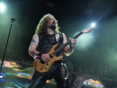 SAO PAULO, Brezilya 04 / 27 / 2024 - Bu Cumartesi, 27 Nisan 2024 tarihinde, Sao Paulo 'nun batısındaki Memorial da America Latin' de düzenlenen Yaz Rüzgarı Festivali 'nin ikinci gününde Çapkınlık İçi Orkestra sahne aldı.. 