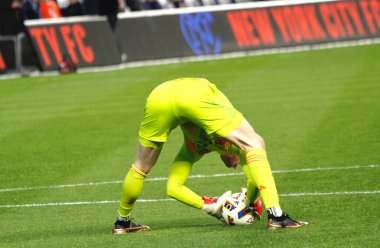 NYCFC, Charlotte FC 'ye karşı. 27 Nisan 2024, New York, ABD: NYCFC ve Charlotte FC arasındaki futbol maçı New York Yankee Stadyumu 'ndaki Major League Soccer' ın 10. maçı için geçerlidir. Son 5 yılda baştan başa rekor kırdım.